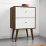 Liberty 17 3/4"W Rustic Brown and White 2-Drawer Nightstand