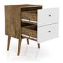 Liberty 17 3/4"W Rustic Brown and White 2-Drawer Nightstand