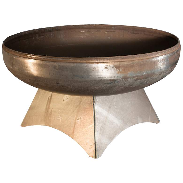 Liberty 24&quot; Wide Natural Steel Fire Pit with Standard Base