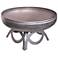 Liberty 30" Natural Steel Fire Pit with Curved Base