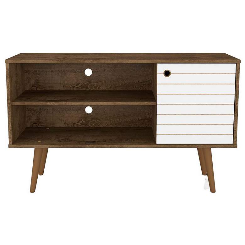 Image 1 Liberty 42.52 TV Stand in Rustic Brown and White