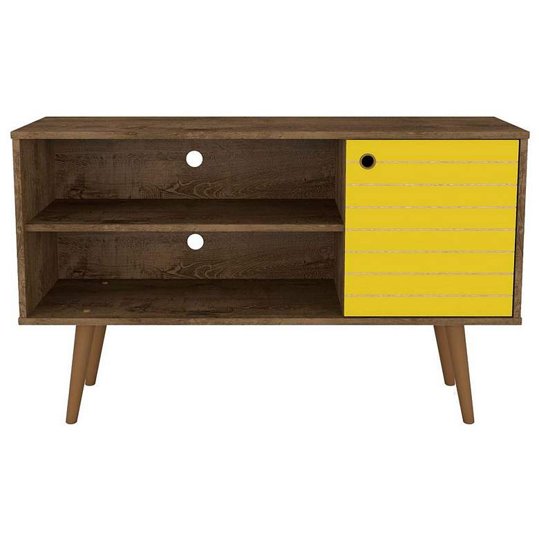 Image 1 Liberty 42.52 TV Stand in Rustic Brown and Yellow