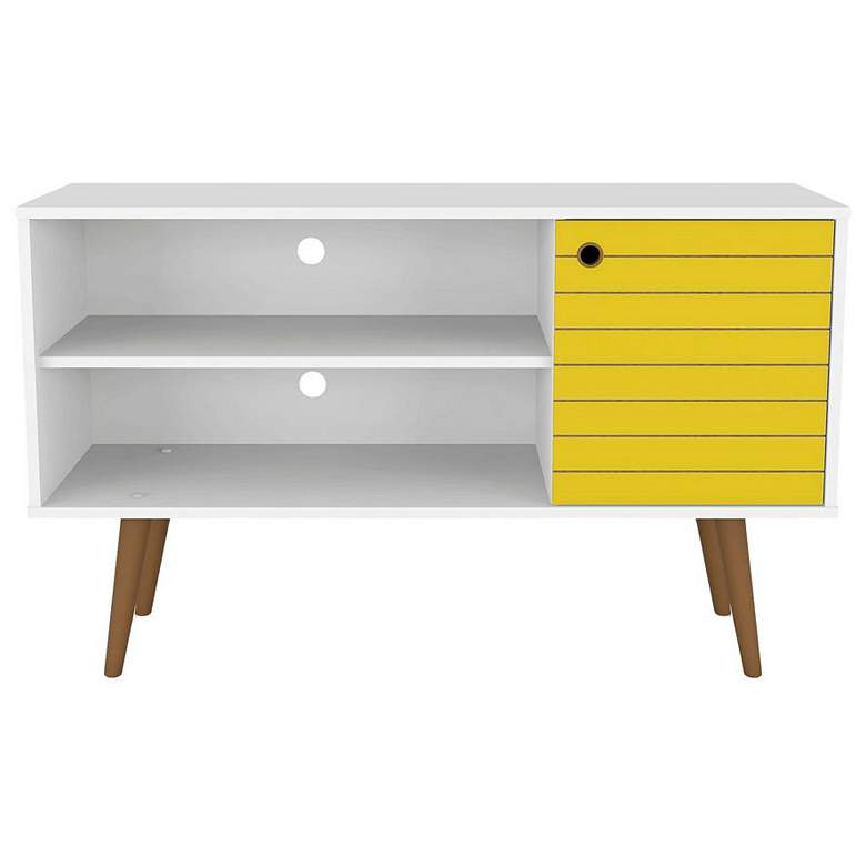 Image 1 Liberty 42.52 TV Stand in White and Yellow