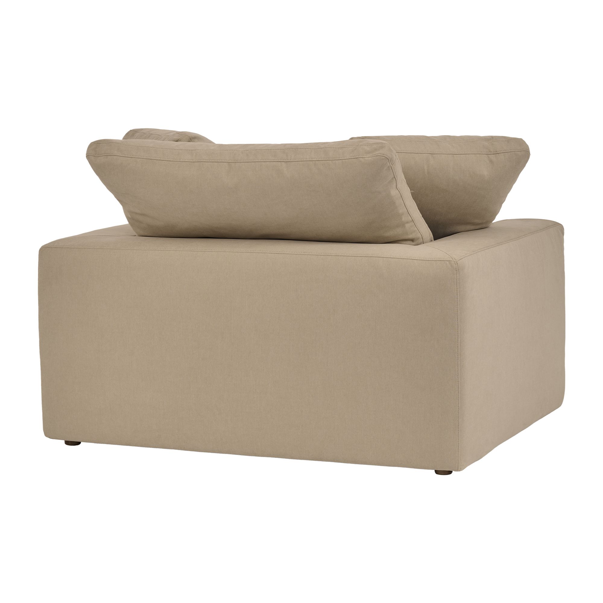 Liberty 51.5 in. Wide Accent Chair in Sahara Brown Upholstery, Brown Finish