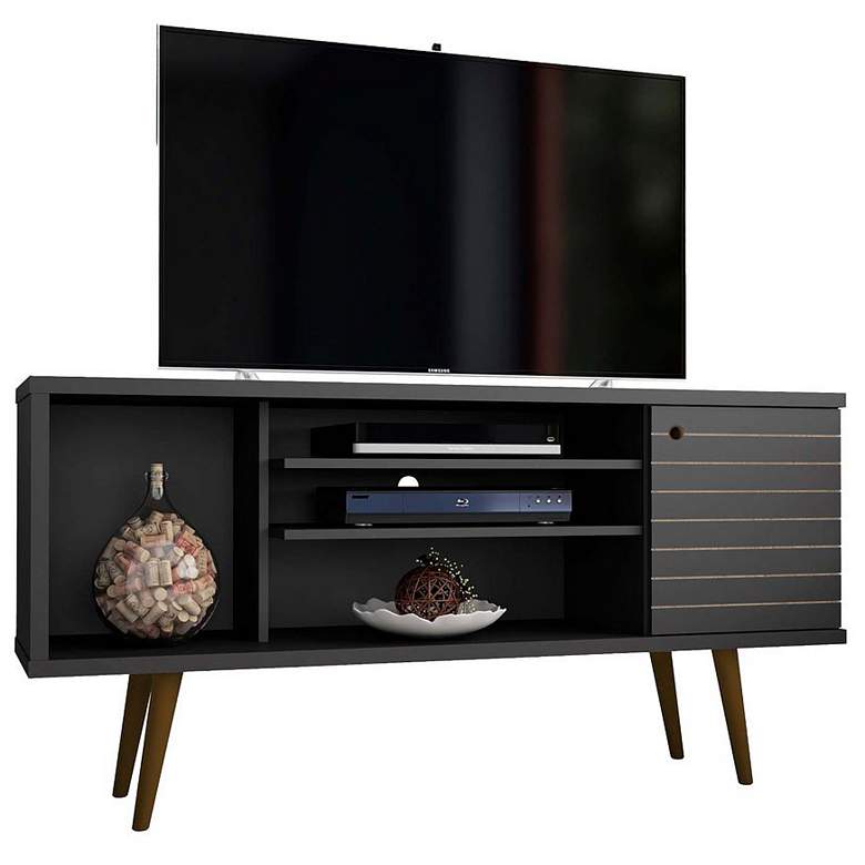 Image 1 Liberty 53.14" Mid-Century Modern TV Stand in Black
