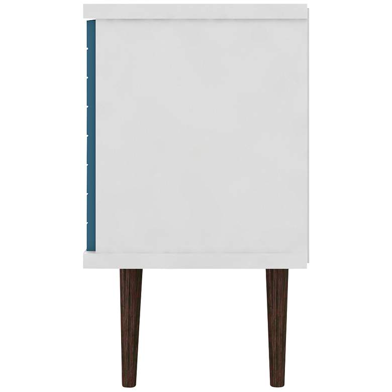 Image 4 Liberty 53 1/4 inch White and Aqua Blue 1-Door TV Stand more views