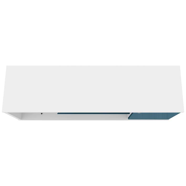 Image 6 Liberty 53 1/4" White and Aqua Blue 1-Door TV Stand more views