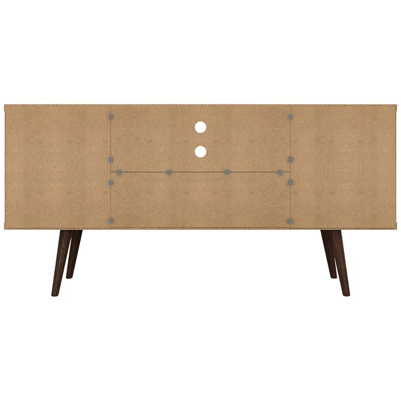 Image 3 Liberty 53 1/4" White and Brown Wood 1-Door TV Stand more views