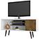 Liberty 53 1/4" White and Rustic Brown Wood 1-Door TV Stand