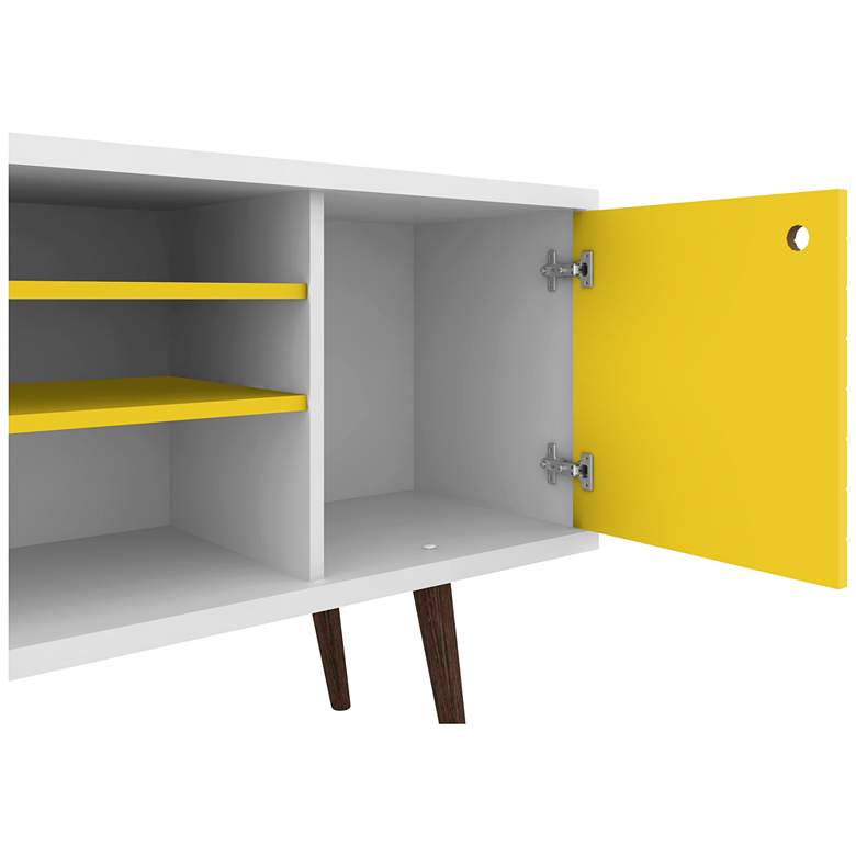 Image 3 Liberty 53 1/4" White and Yellow 1-Door TV Stand more views