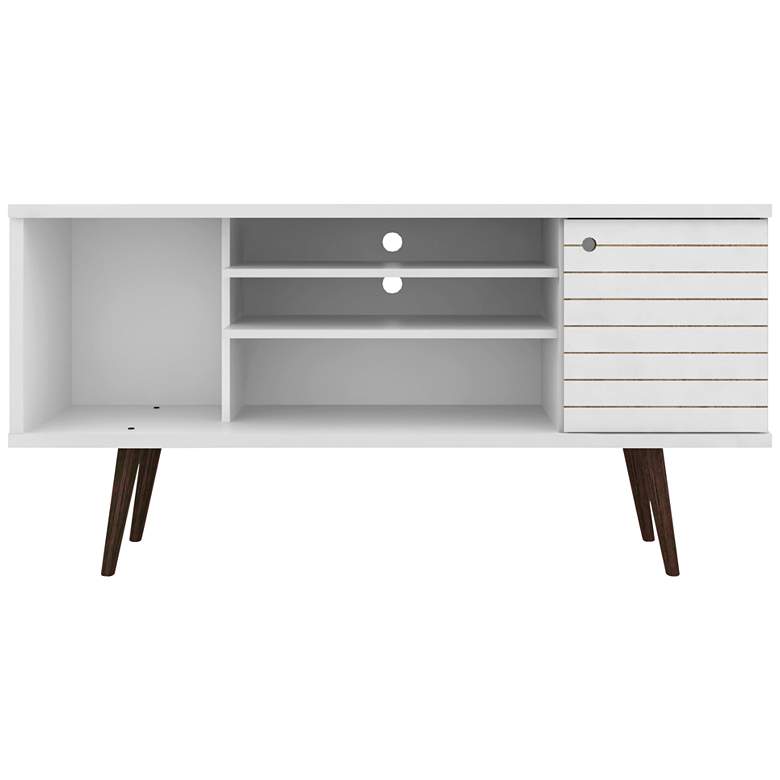 Image 6 Liberty 53 1/4 inch White Gloss 1-Door TV Stand more views