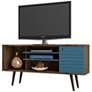 Liberty 53 1/4" Wide Wood and Aqua Blue Modern TV Stand