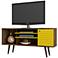 Liberty 53 1/4" Yellow and Rustic Brown Wood 1-Door TV Stand