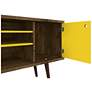 Liberty 53 1/4" Yellow and Rustic Brown Wood 1-Door TV Stand