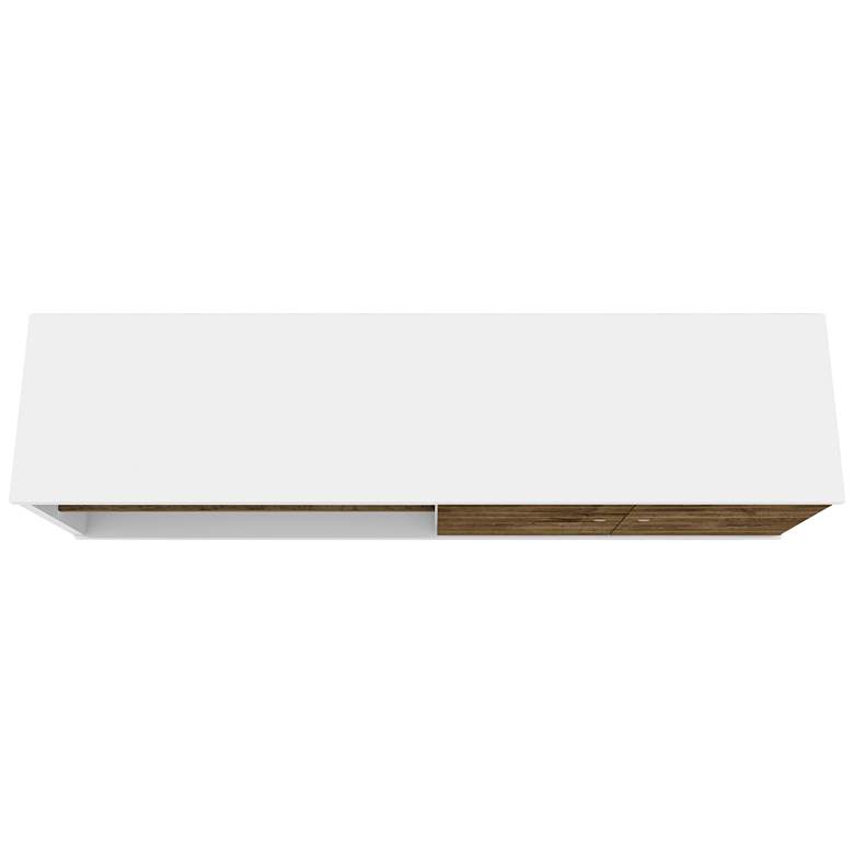 Image 6 Liberty 63" Wide White and Rustic Brown Modern TV Stand more views
