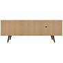 Liberty 63" Wide White and Rustic Brown Modern TV Stand