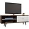 Liberty 63" Wide White and Wood 2-Door Modern TV Stand