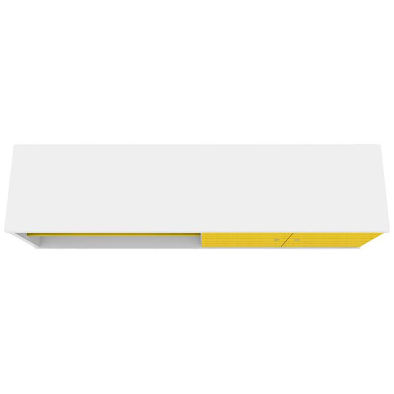 Image 6 Liberty 63 inch Wide White and Yellow Modern TV Stand more views