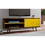 Liberty 63" Wide Yellow and Wood 2-Door Modern TV Stand