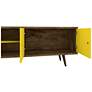 Liberty 63" Wide Yellow and Wood 2-Door Modern TV Stand