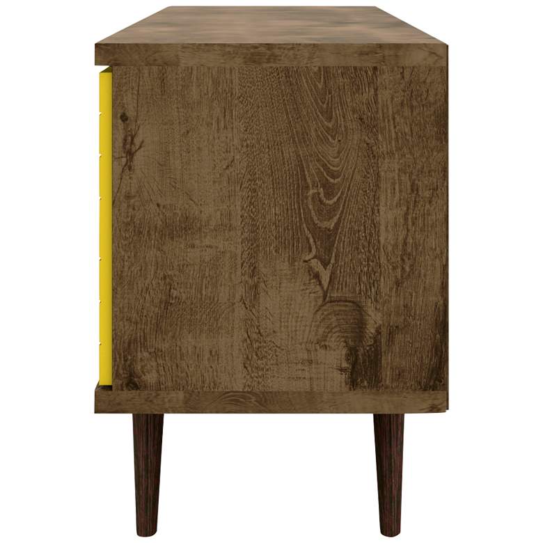 Image 4 Liberty 63" Wide Yellow and Wood 2-Door Modern TV Stand more views