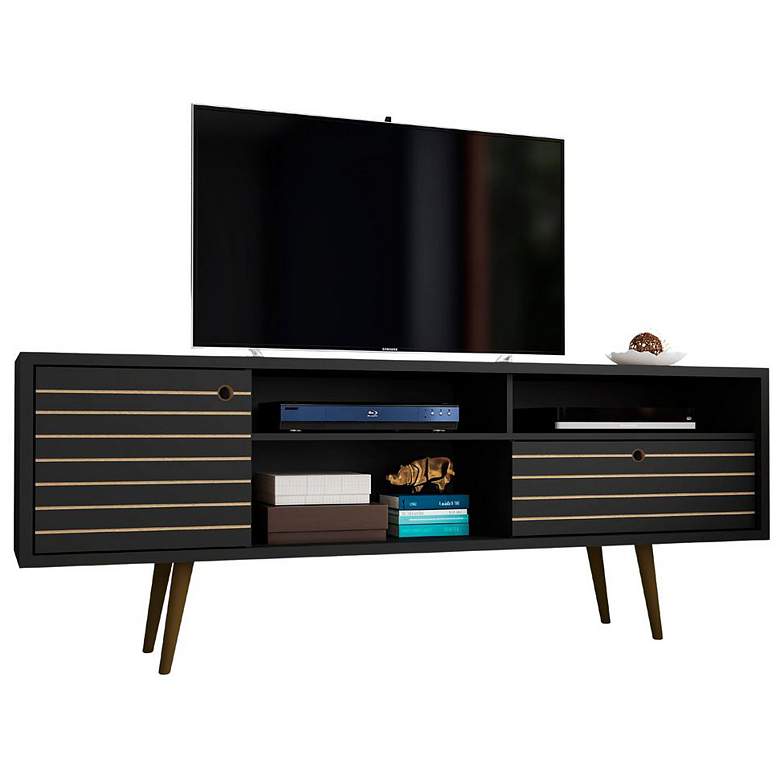 Image 1 Liberty 70.86" Mid-Century Modern TV Stand in Black