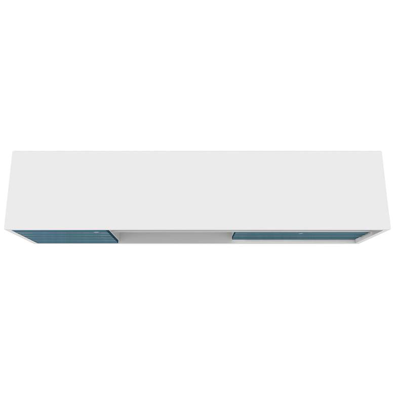 Image 5 Liberty 70 3/4 inch Wide Aqua Blue and White Modern TV Stand more views