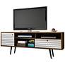 Liberty 70 3/4" Wide Rustic Wood and White Modern TV Stand
