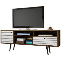 Liberty 70 3/4&quot; Wide Rustic Wood and White Modern TV Stand