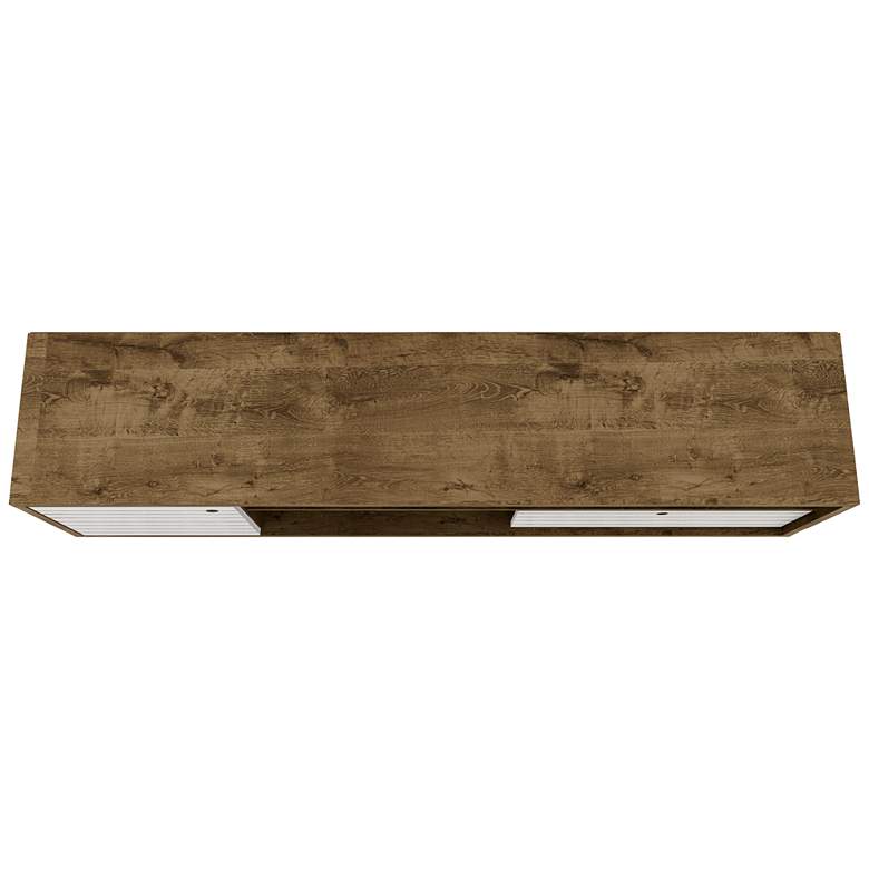 Image 6 Liberty 70 3/4" Wide Rustic Wood and White Modern TV Stand more views