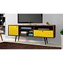 Liberty 70 3/4" Wide Rustic Wood and Yellow Modern TV Stand
