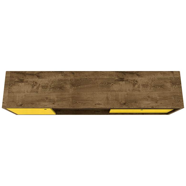 Image 5 Liberty 70 3/4" Wide Rustic Wood and Yellow Modern TV Stand more views