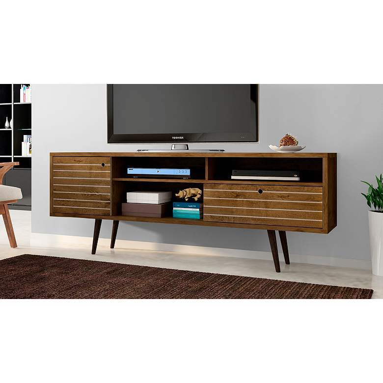Image 1 Liberty 70 3/4" Wide Rustic Wood Modern TV Stand
