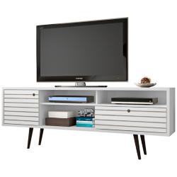 Liberty 70 3/4&quot; Wide White Gloss Wood 1-Drawer TV Stand