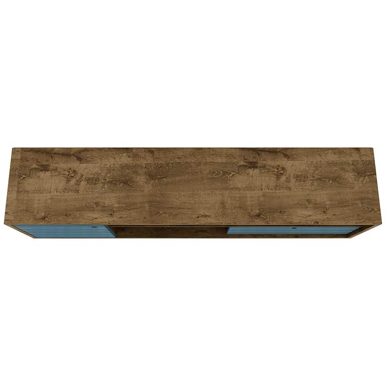 Image 5 Liberty 70 3/4" Wide Wood and Aqua Blue Modern TV Stand more views