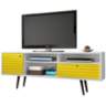 Liberty 70 3/4" Wide Yellow and White Modern TV Stand