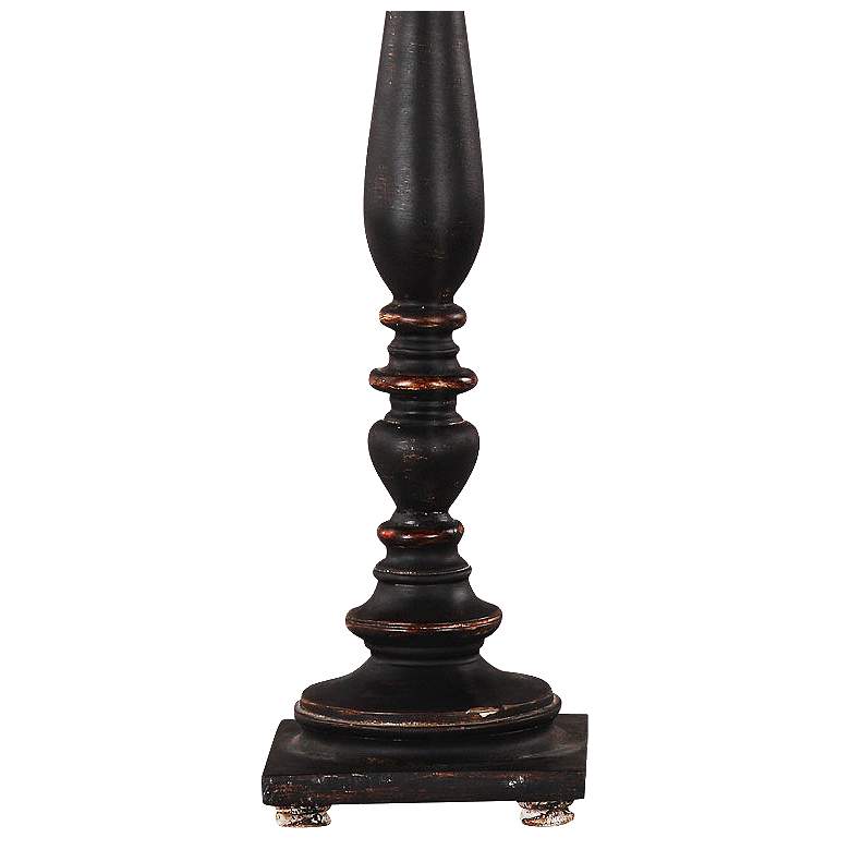 Image 3 Liberty Black Candlestick Table Lamp w/ Laken Natural Shade more views
