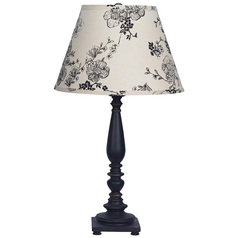 Image 1 Liberty Black Wild Rose Shade Table Lamp
