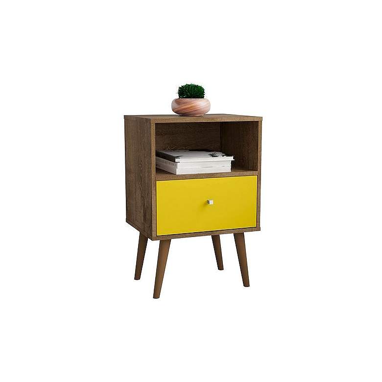 Image 1 Liberty Nightstand 1.0 in Rustic Brown and Yellow