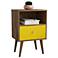 Liberty Nightstand 1.0 in Rustic Brown and Yellow