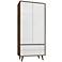 Liberty Rustic Brown and White 2-Door Armoire