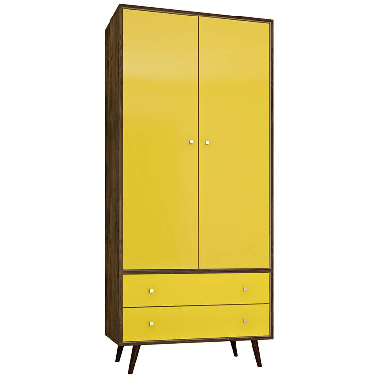 Image 1 Liberty Rustic Brown and Yellow 2-Door Armoire