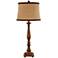 Liberty Stained Brown Wood Table Lamp