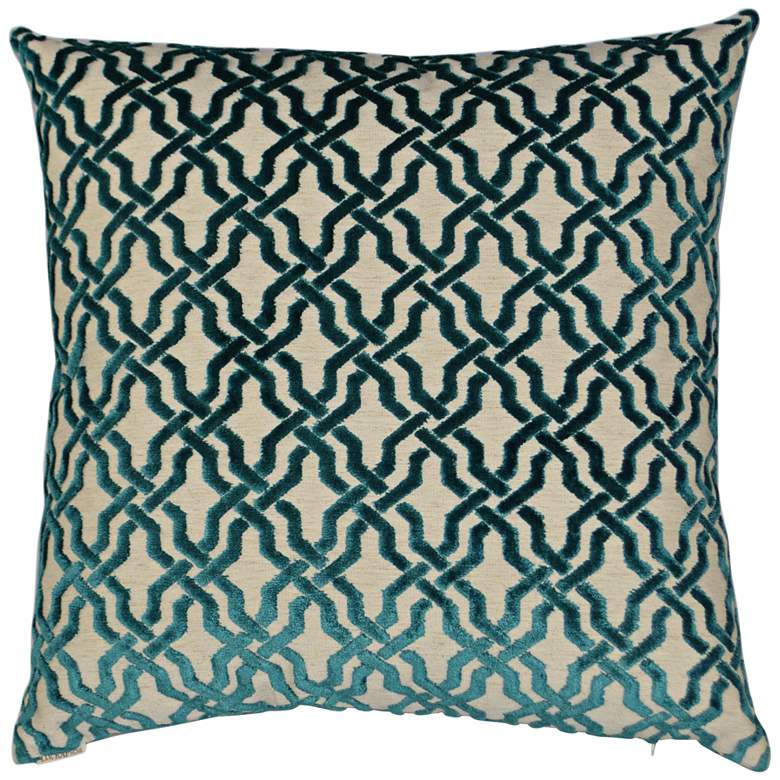 Image 1 Liberty Teal 24 inch Square Decorative Throw Pillow