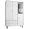 Liberty White Gloss 3-Door Armoire with Mirror