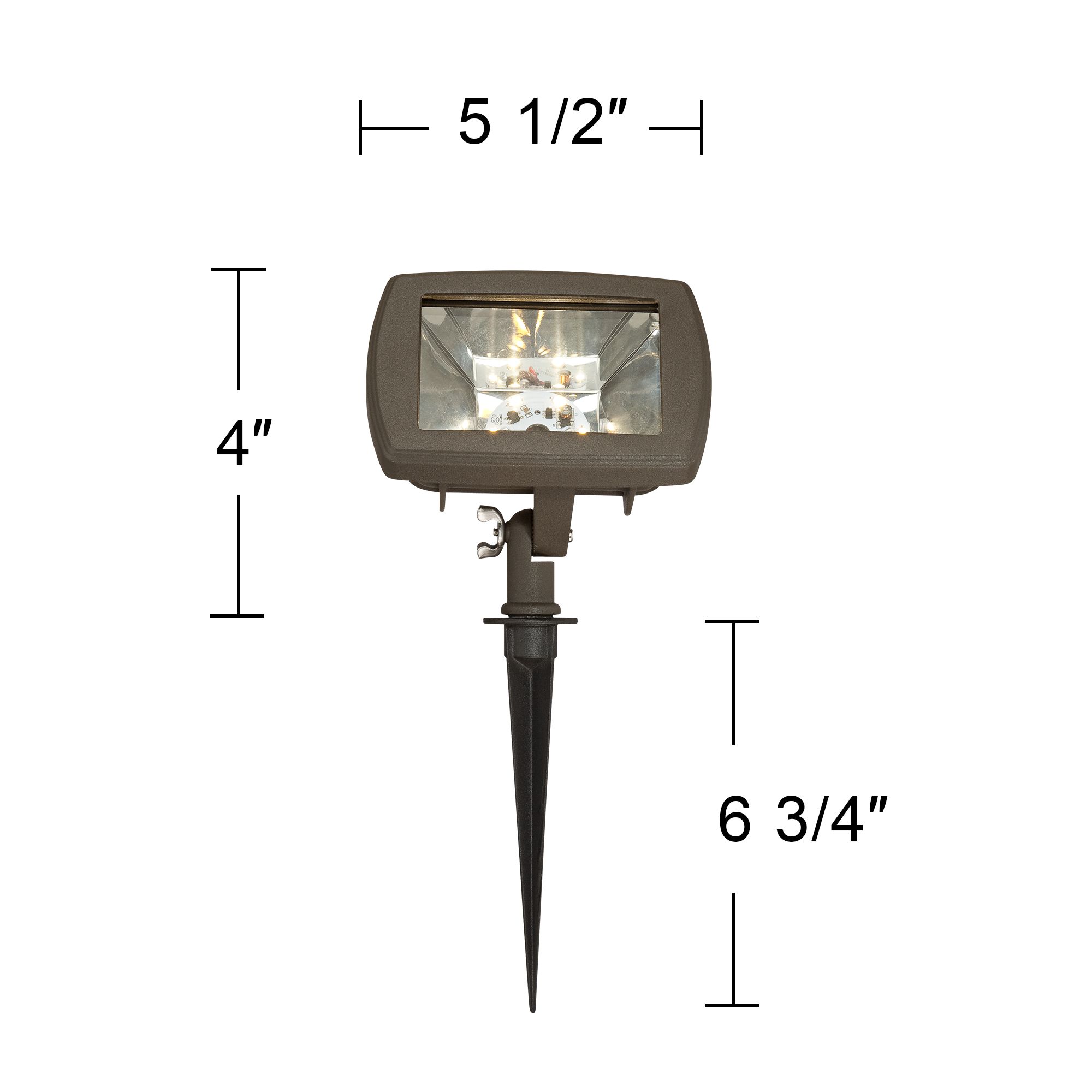 Libra Bronze Low Voltage LED Landscape Flood Light in scene