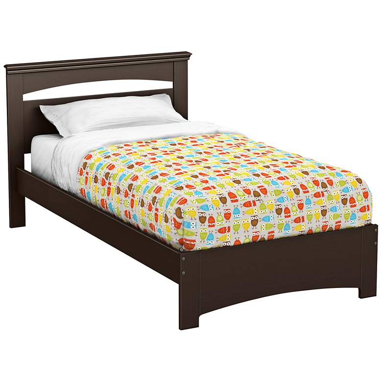 Image 1 Libra Chocolate Contemporary Twin Bed