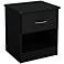 Libra Collection Pure Black Single-Drawer Night Stand