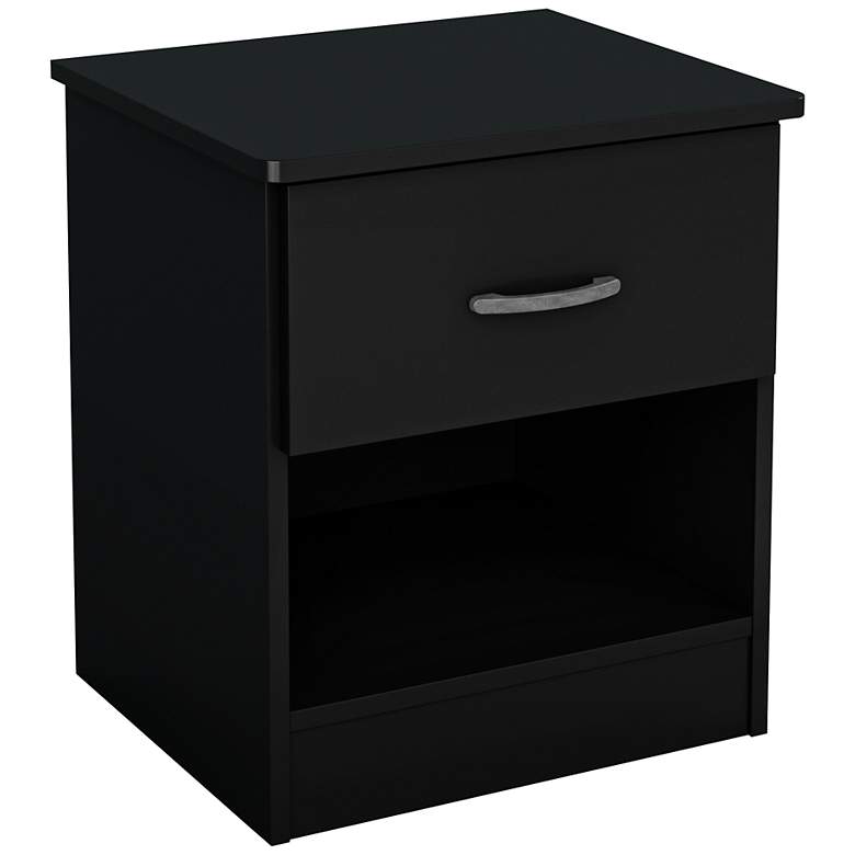 Image 1 Libra Collection Pure Black Single-Drawer Night Stand