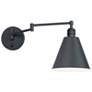 Library 1-Light 8" Wide Black Wall Sconce